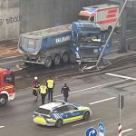 Mehrere Fahrzeuge beteiligt: Staus nach Lastwagen-Unfall auf Mittlerem Ring in München